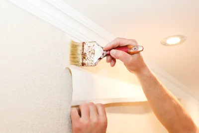 Pose de papier peint à Agnin — revêtements muraux et toiles de verre